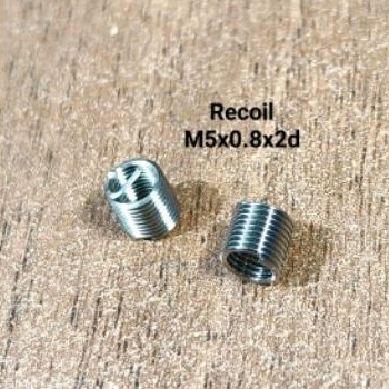 5 pcs recoil m5x0.8x2d Recoil baut 8 drat standar Sok drat m5x0.8 panjang 1 cm sok drat baut 8 drat 