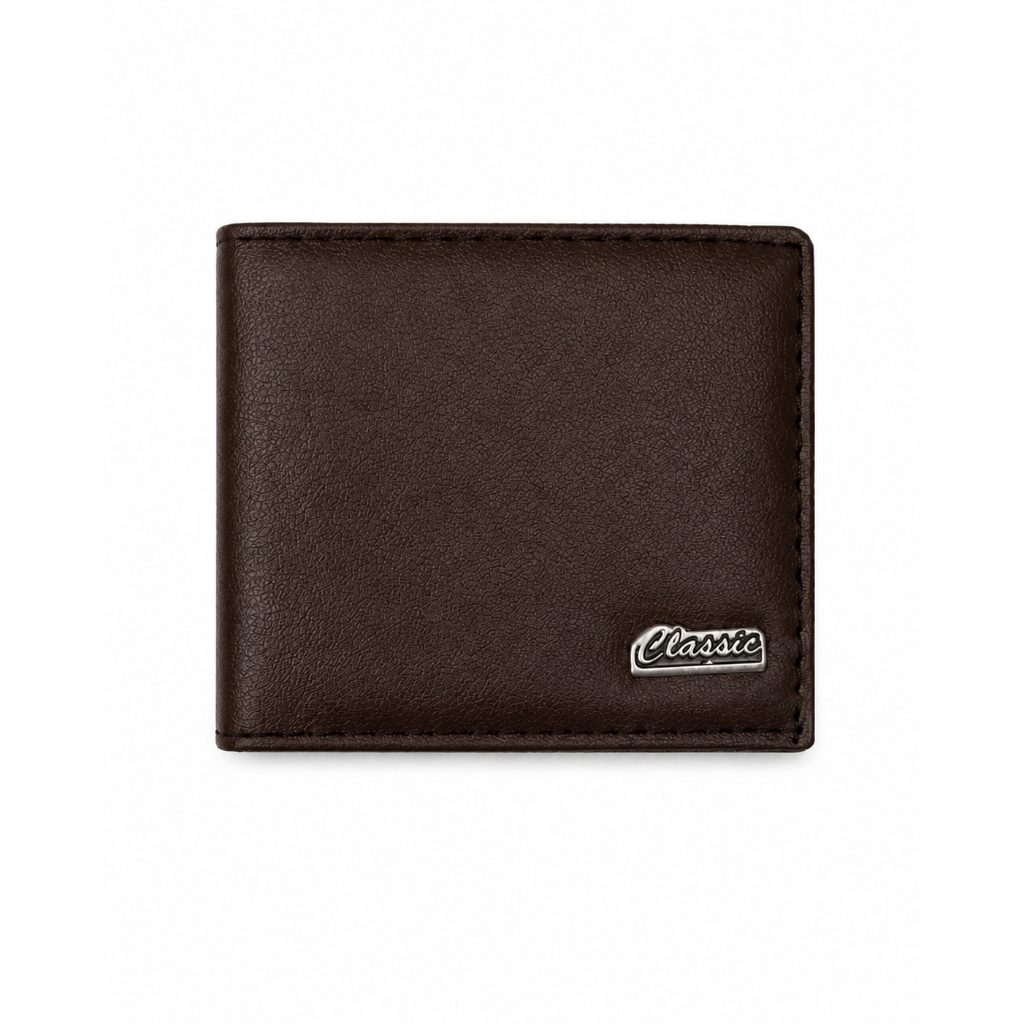 Dompet Pria Grosir Plat Pu Leather Miniso Short Wallet