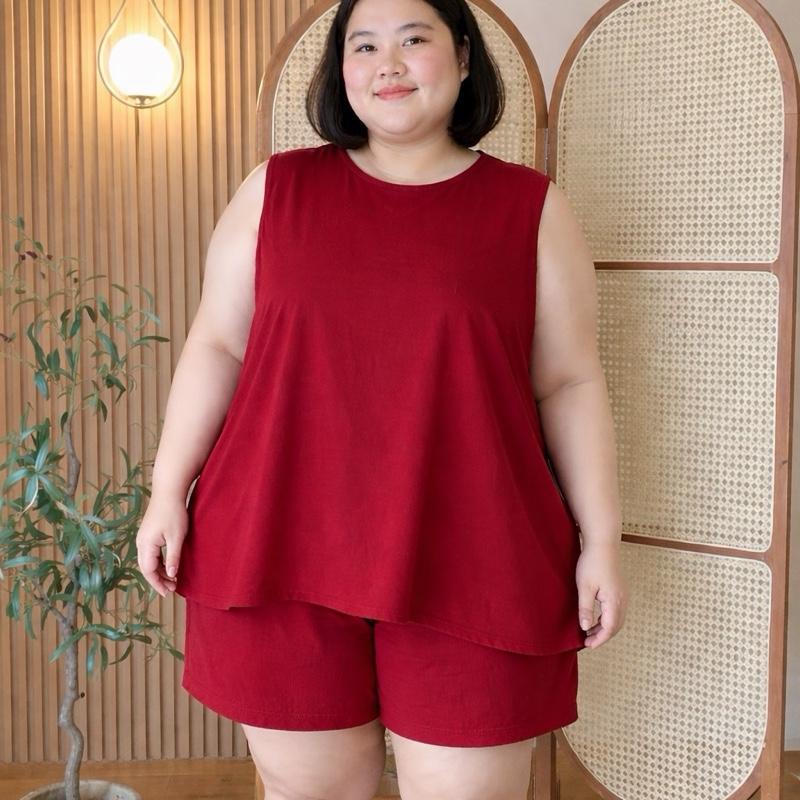 BB 90-130 KG Setelan CECEEE Pendek Yukensi LD 150 Jumbo  Super Jumbo Oversize Nyaman Wanita Bigsize 