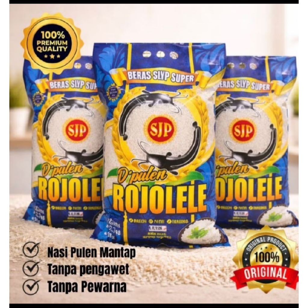 beras super rojolele asli 5kg.