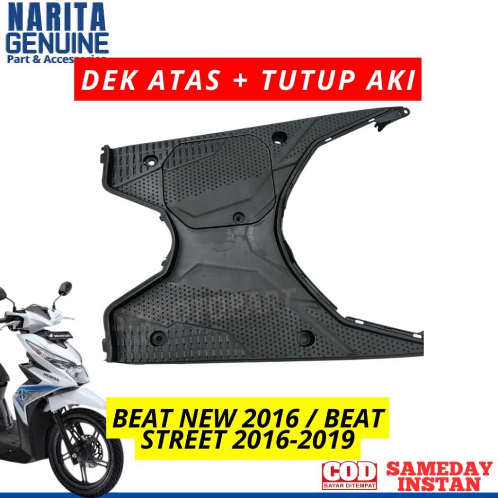 DEK ATAS / DEK INJEKAN + TUTUP AKI HONDA BEAT NEW 2016 / BEAT STREET 2016-2019