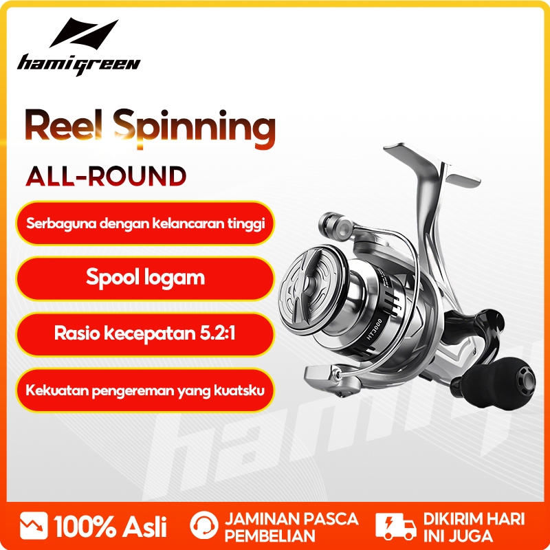 Hamigreen Reel Pancing Reel Pancing Murah Kuat Reel Spinning Joran Pancing 1000-7000 Fishing Reel Al