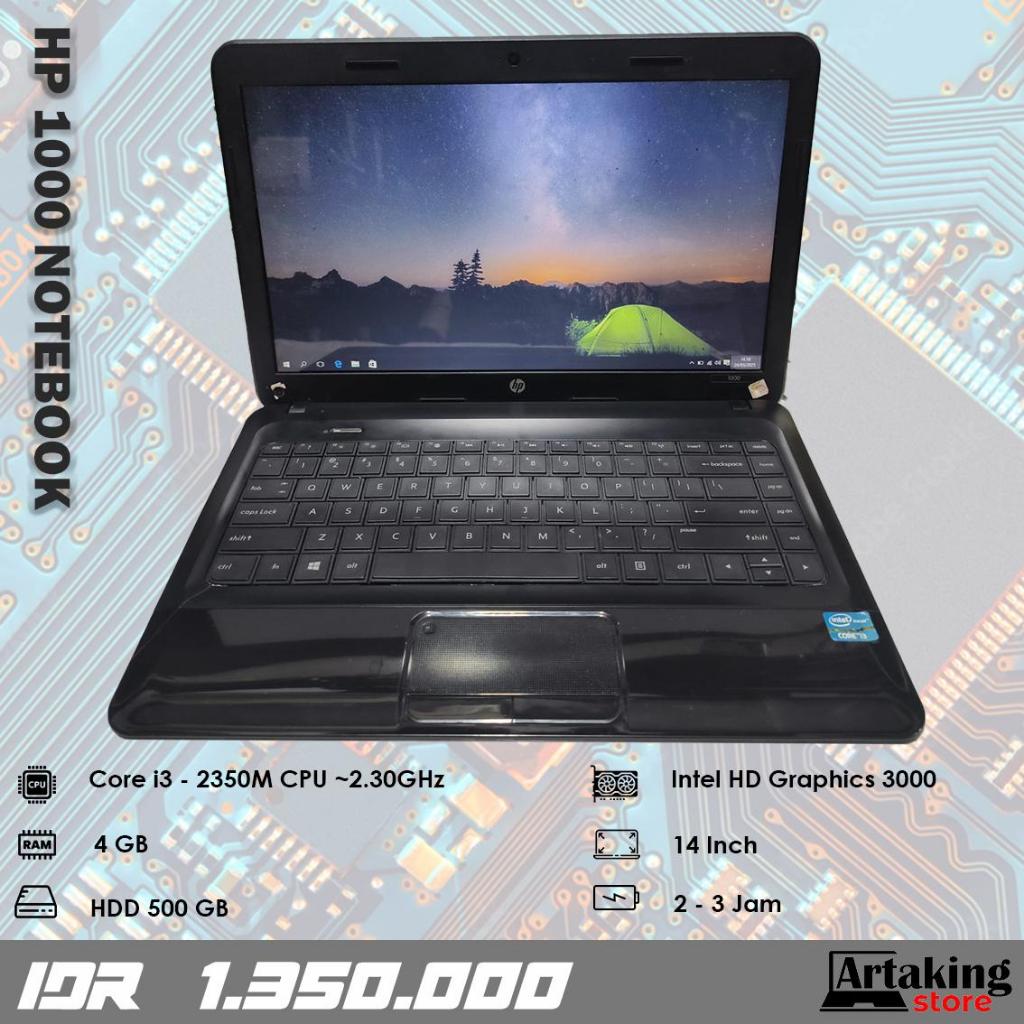 Hp 1000 Notebook - Core i3 - Ram 4 GB - Normal Siap Pakai