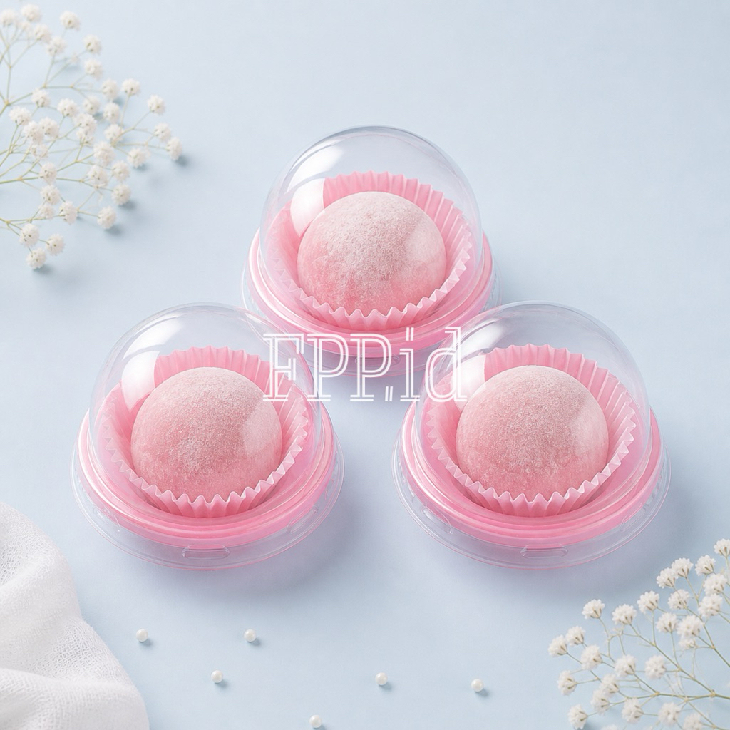 Mika Mochi Bulat - Mika Donat Mini - Mika Mooncake - Wadah Mika Bulat