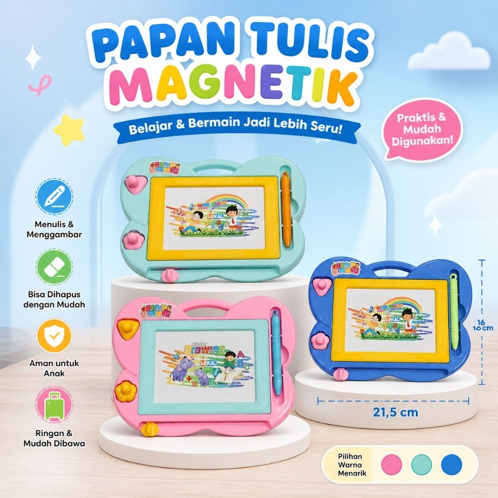 1252 Mainan Papan Tulis Belajar Anak Anak / Papan Magnet Papan Belajar Tulis Anak Anak / Papan Tulis
