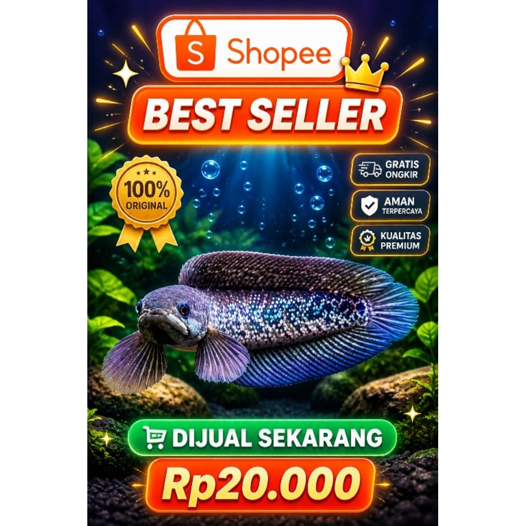 Hiasan Aquarium Channa Asiatica Exotic Fish – Ikan Gabus Hias Premium Corak Galaxy | Channa Import S