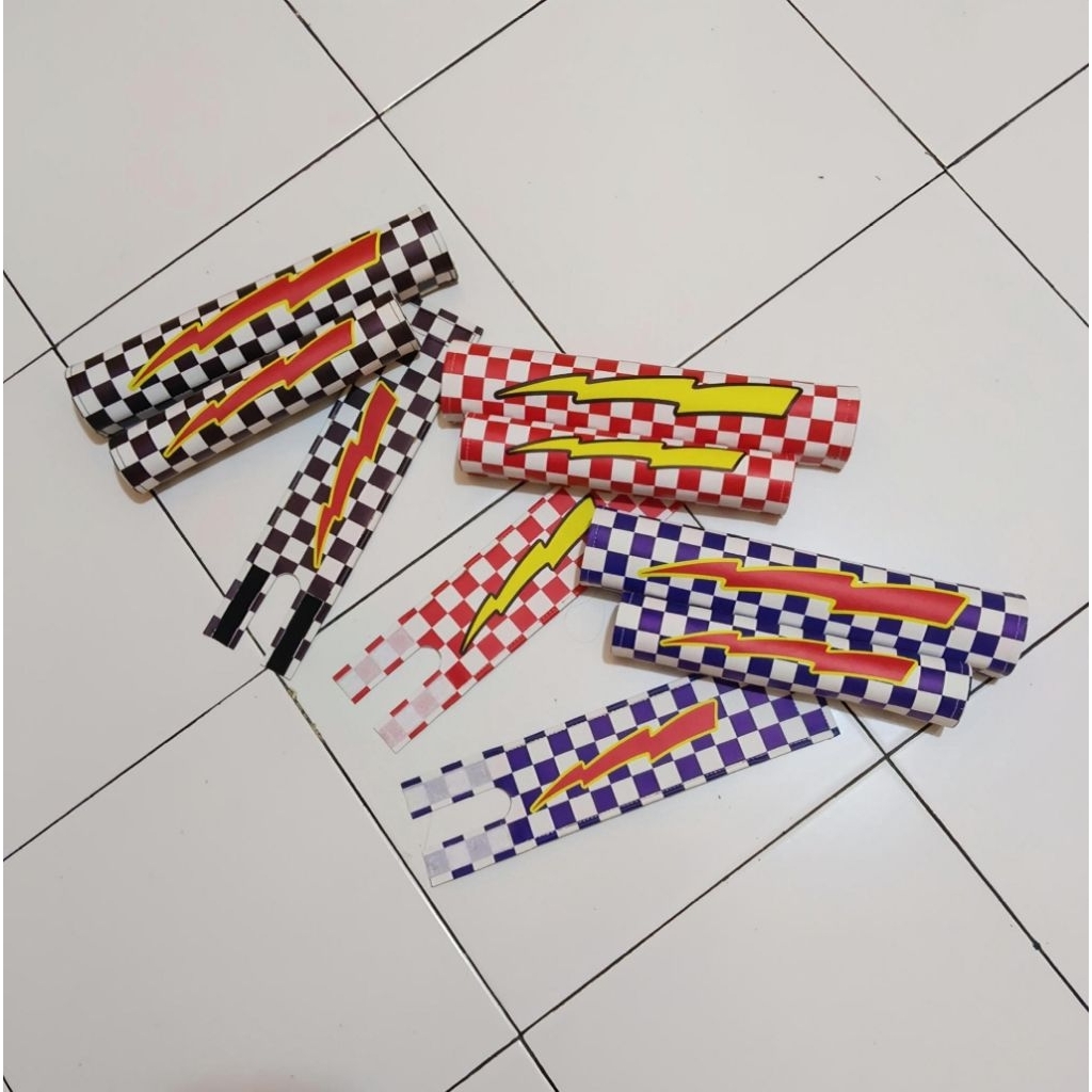 pad set bmx oldschool vintage pad frame pad bars checker board