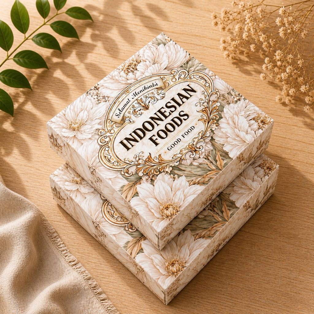 DUS NASI MOTIF FLORAL UKURAN 20X20