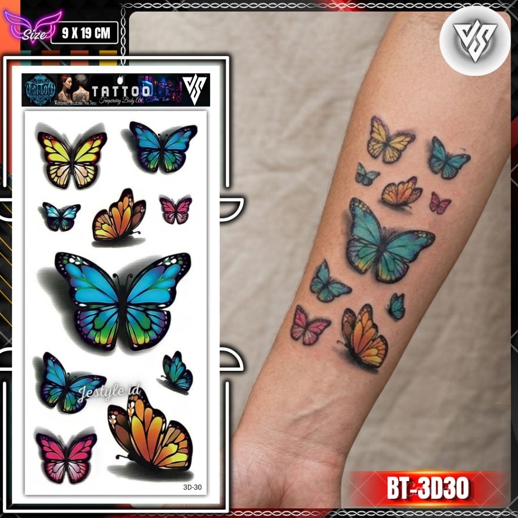 [BT-3D30] Tato Temporer Temporary Tatto Burung Elang