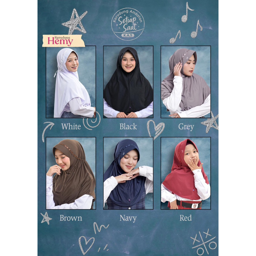 RABBANI - KERUDUNG RABBANI HEMY Jilbab Instan Sekolah Rabbani