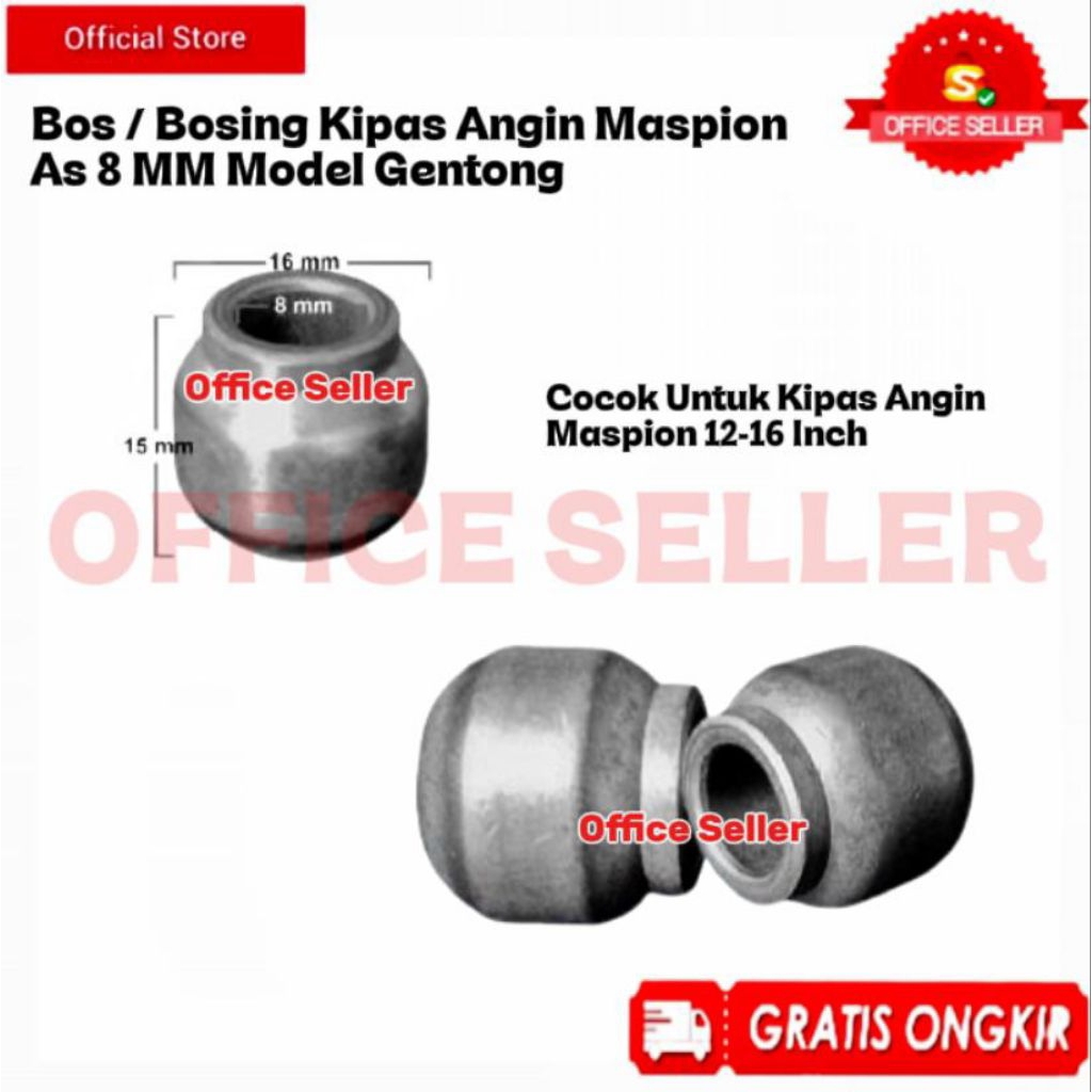 BUSHING as 8 mm / BOSING KIPAS ANGIN MASPION model GENTONG