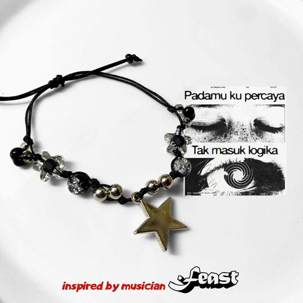 FEAST BRACELET HANDMADE GELANG TAROT BASKARA FEAST NINA TALI SERUT SIMPLE GELANG LAGU TALI GIOK MANI