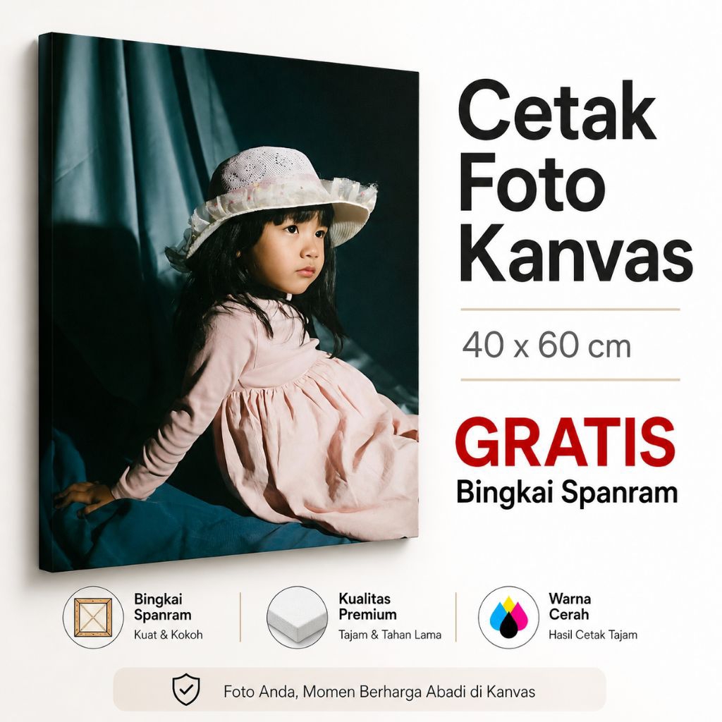 Cetak Foto Kanvas 16 R (40x60 cm) | Cetak Foto | Cetak Foto Print | Custom Foto