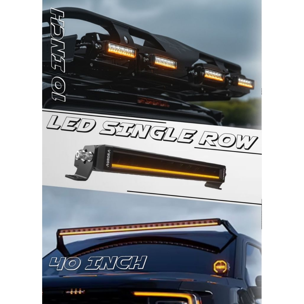 LEDBAR AURORA ALO PS10 Single Row Light Bar Work Light Lampu Tembak Sorot LED BAR