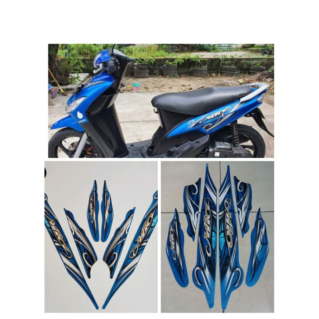 STRIPING MIO SPORTY TAHUN 2010 BIRU