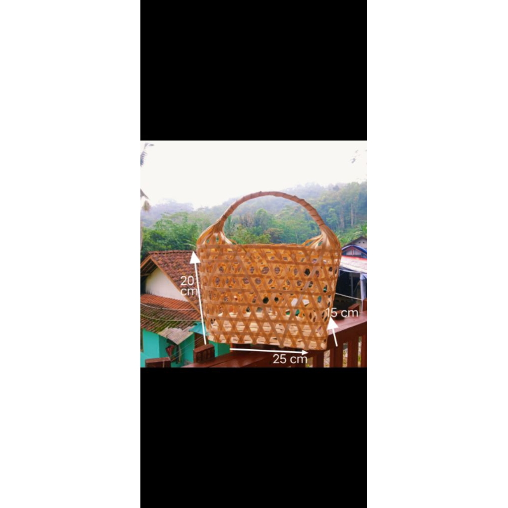keranjang bambu, tas bambu parcel