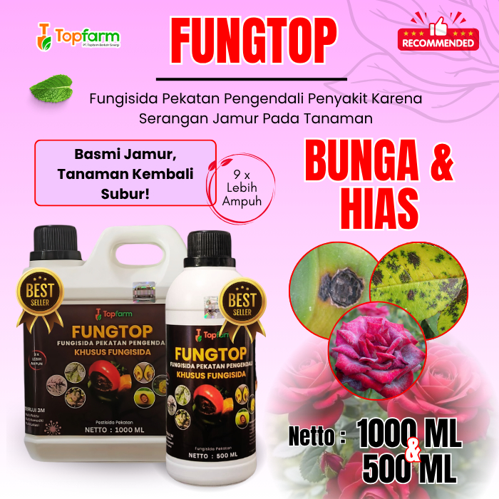 Fungisida Jamur Tanaman Bunga / Fungisida Bercak Daun Tanaman Hias / Obat Jamur Topfarm