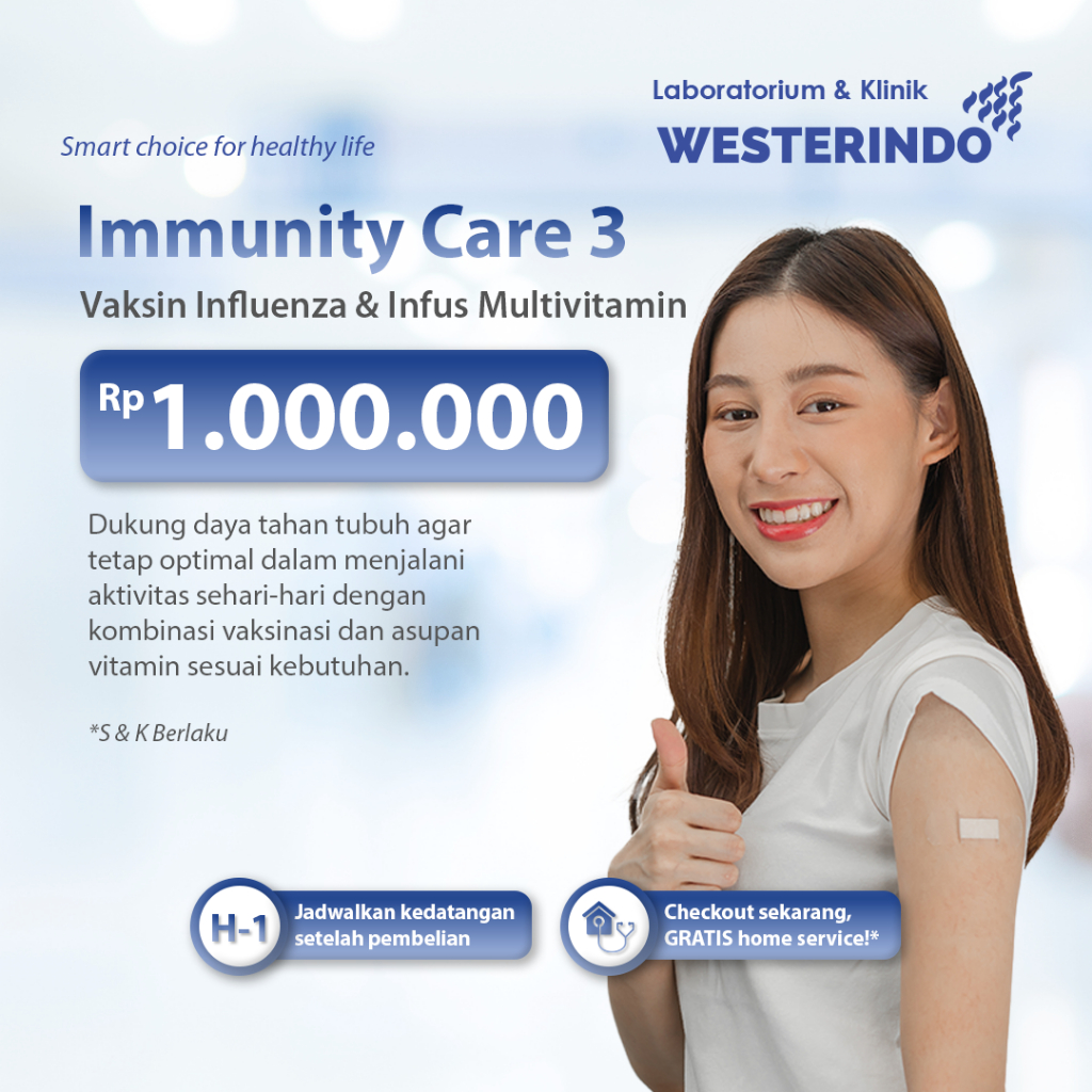 Immunity Care Series - Immunity Care 3 [Vaksin Influenza & Infus Multivitamin Cernevit] - Westerindo