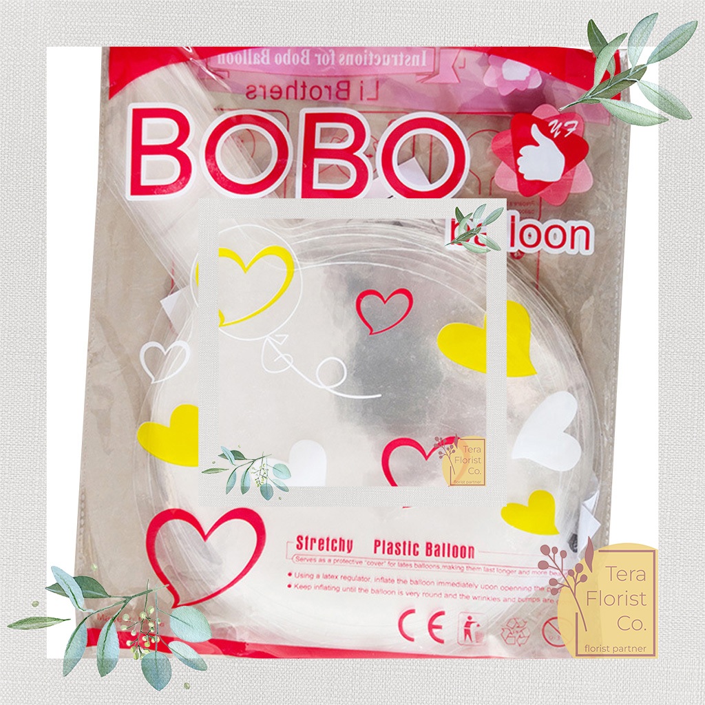 1 Pack Balon Bobo Balon PVC 18 Inch Transparan Bening isi 50pcs untuk Dekorasi Ulang Tahun Birthday 
