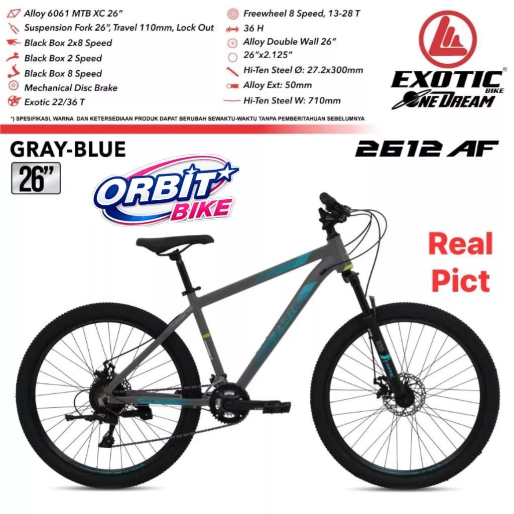 Sepeda Gunung Exotic 2612 Af Terbaru