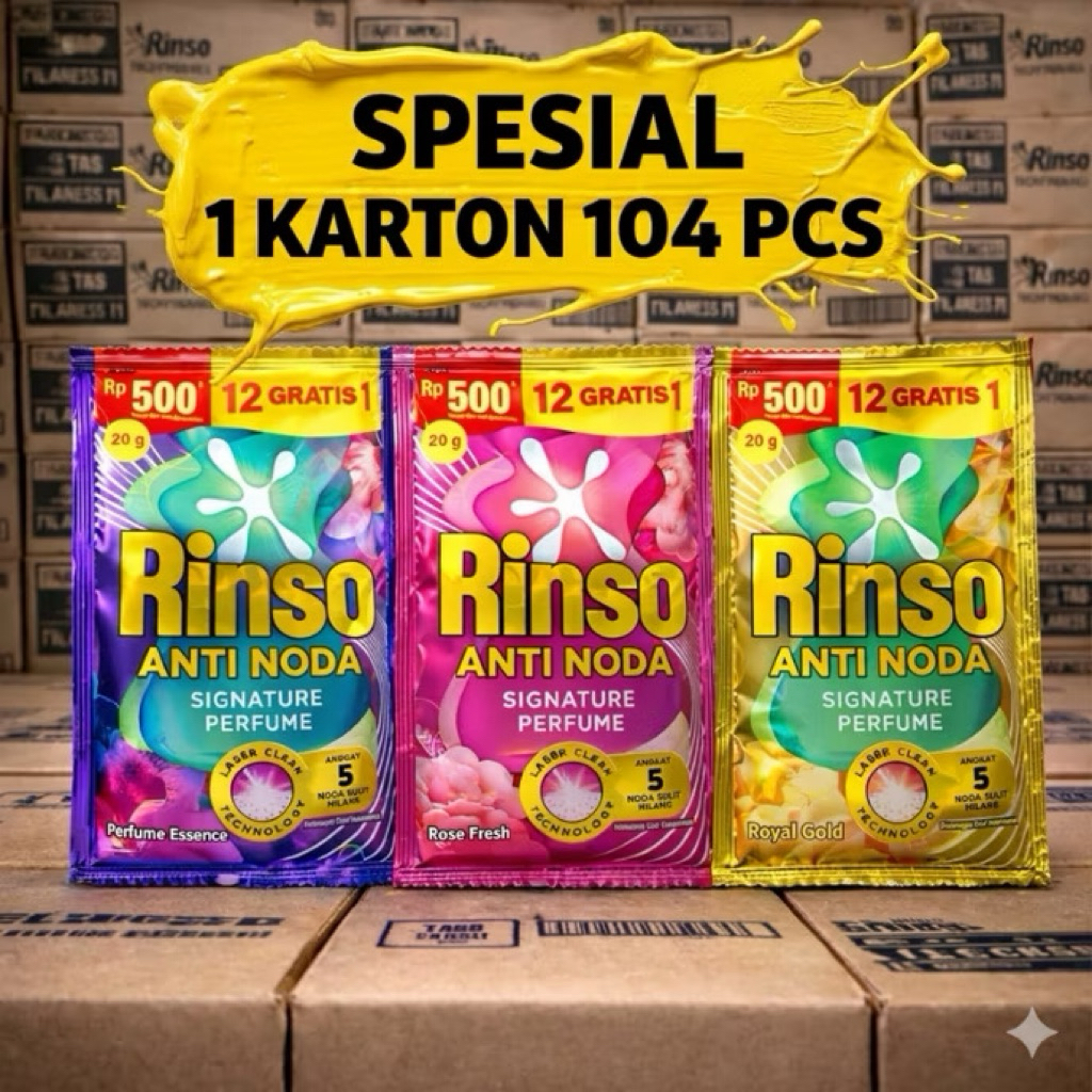 1 DUS PROMO  Rinso Cair Sachet 1000 Isi 112 pcs