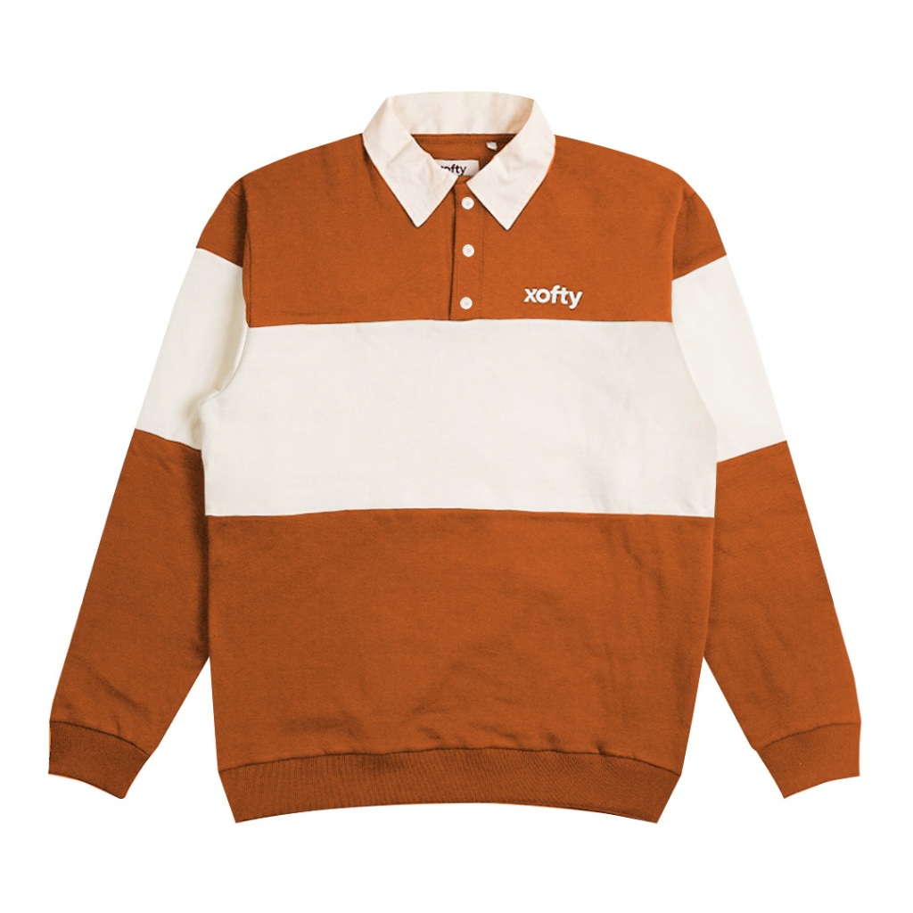 Xofty Sweater Polo Rugby Two Tone Salvia