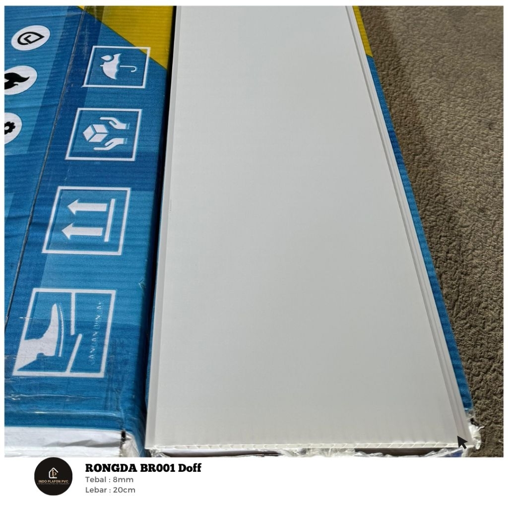 Plafon Pvc Putih Polos Doff BR001D (PERLEMBAR)