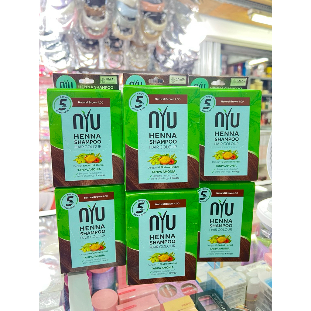 PEWARNA RAMBUT SHAMPOO COKLAT NYU