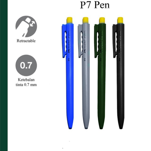 Faber castell pen gel P7 - faber castell pulpen - bolpen faber castell