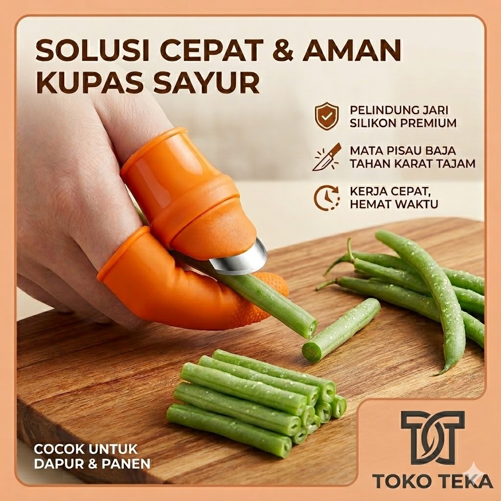 Sarung Jari Jempol Silikon - Cover Pisau Jempol Pemotong Sayur Buah