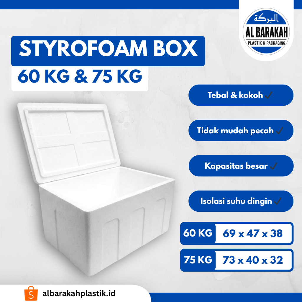 Styrofoam Box 60 Kg Styrofoam Box 75 Kg | Al Barakah Plastik