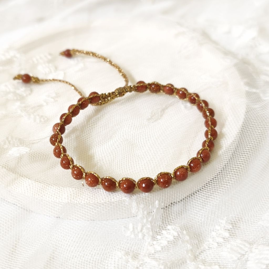 BRACELET GOLD SAND STONES AGATE TALI SAMAPURA