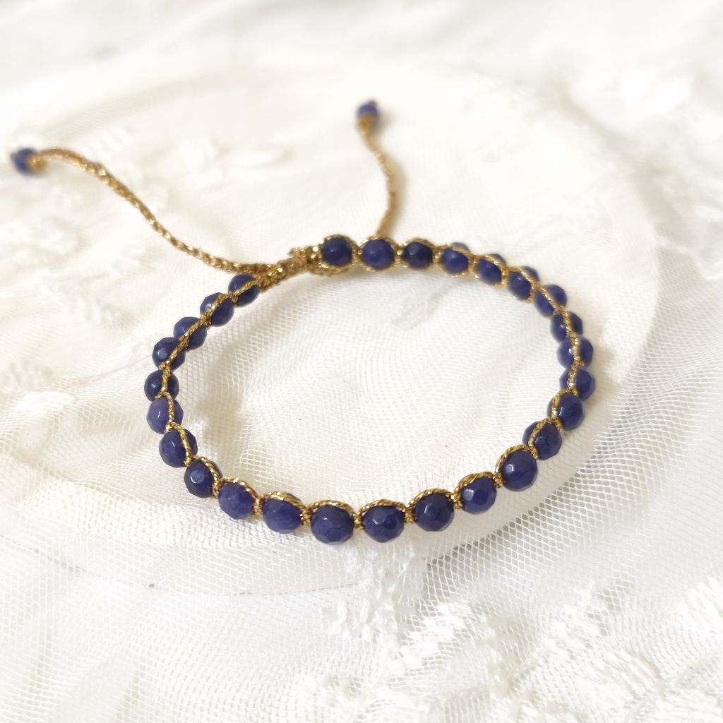 BRACELET NATURAL STONES DARK NAVY TALI SAMAPURA