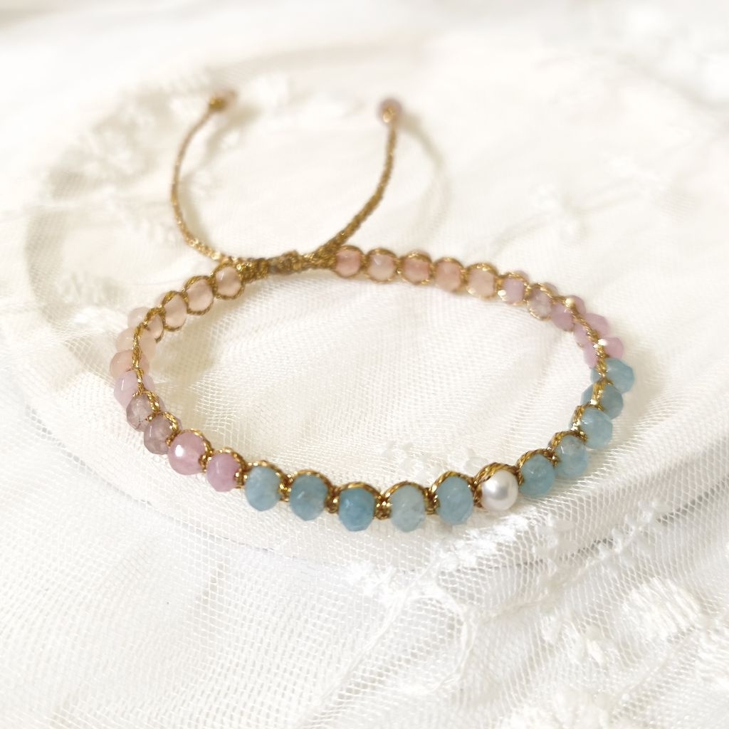 BRACELET CANDY MORGANITE SAMAPURA MIX FRESH WATER PEARL