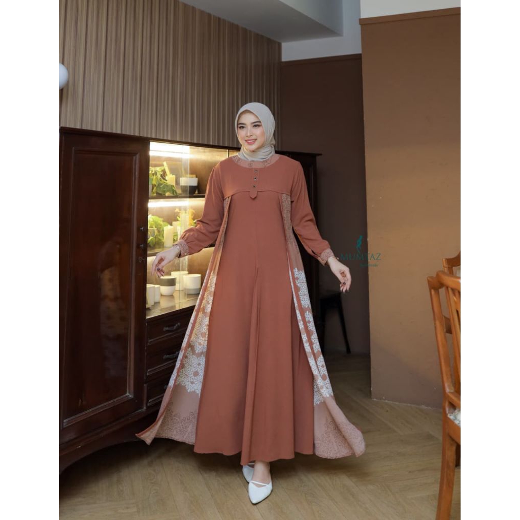 Alma Dress by Mumtaz// Gamis Alma Dress Ori by Mumtaz// Gamis Mumtaz Original Terbaru// Dress Mumtaz