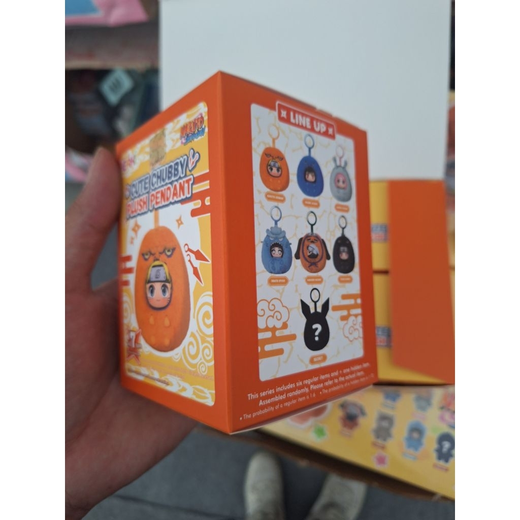 miniso original x naruto cute chubby plush pendant vinly blindbox gantungan boneka