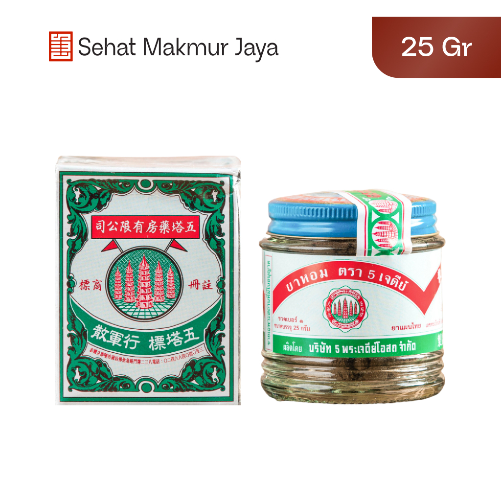 Menara Lima Pagoda Go Thak Sua Isi 25gr - Obat Masuk Angin Obat China