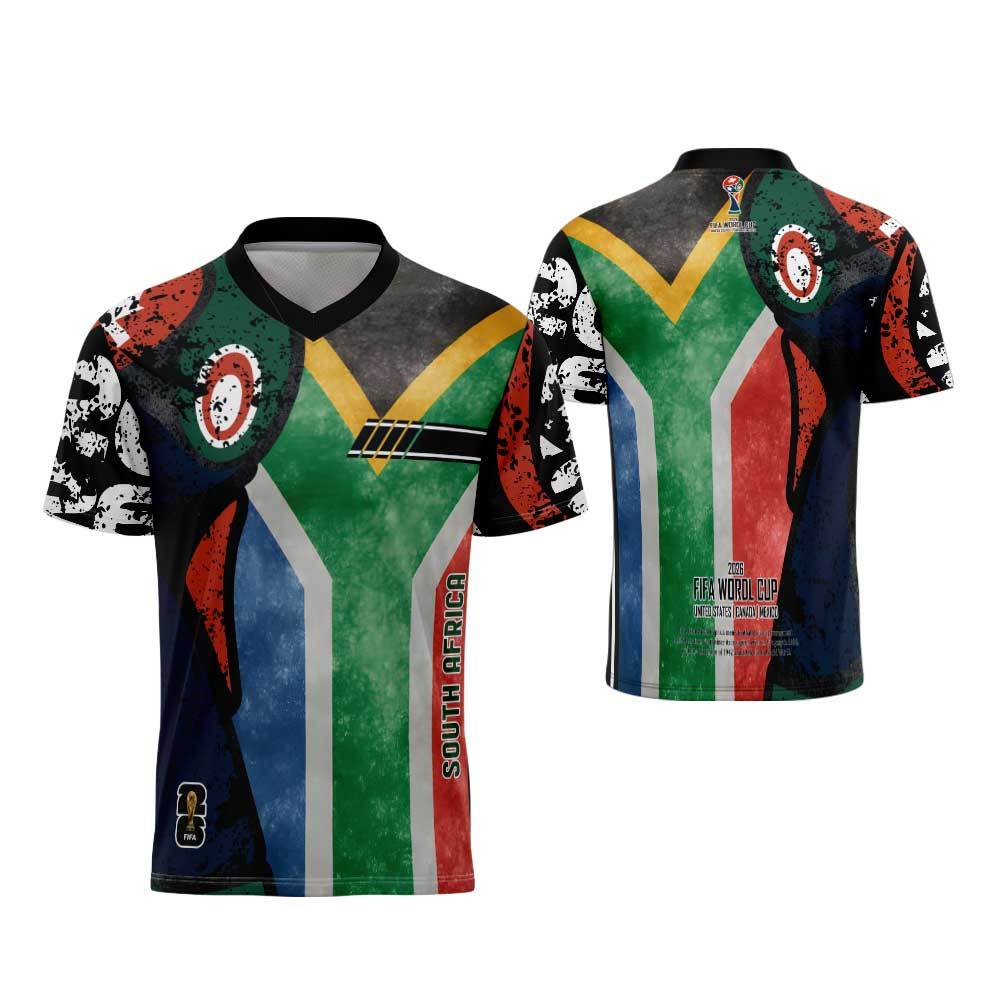 Baju Kaos Jersey Afrika Selatan Piala Dunia 2026 Fullprint