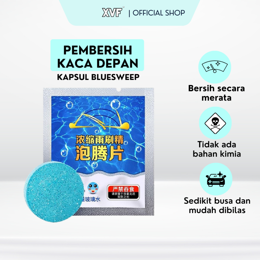 KAPSUL BLUESWEEP ORIGINAL UNTUK AIR WIPER PERAWATAN KACA MOBIL BENING