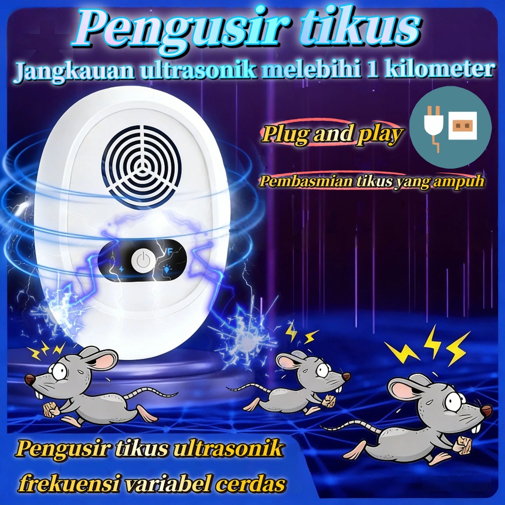 [ HOT ] 2026 New Pengusir Tikus Ultrasonik Pengusir Tikus Nyamuk Laba-laba Pengusir Hama Ultrasonik 