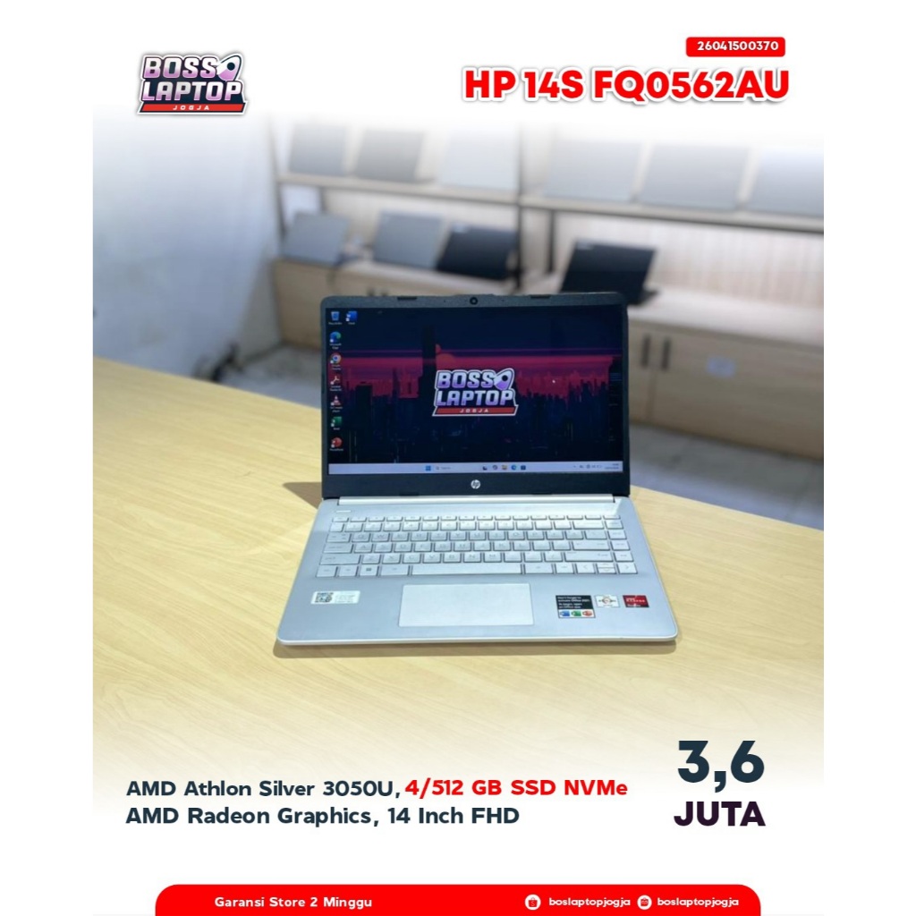 HP 14S FQ05062AU ATHLON SILVER 3050U