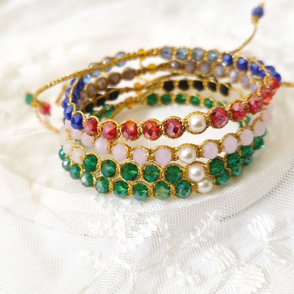 PART 2 • CRYSTAL 4mm • BRACELET MODEL  SAMAPURA TALI GOLD
