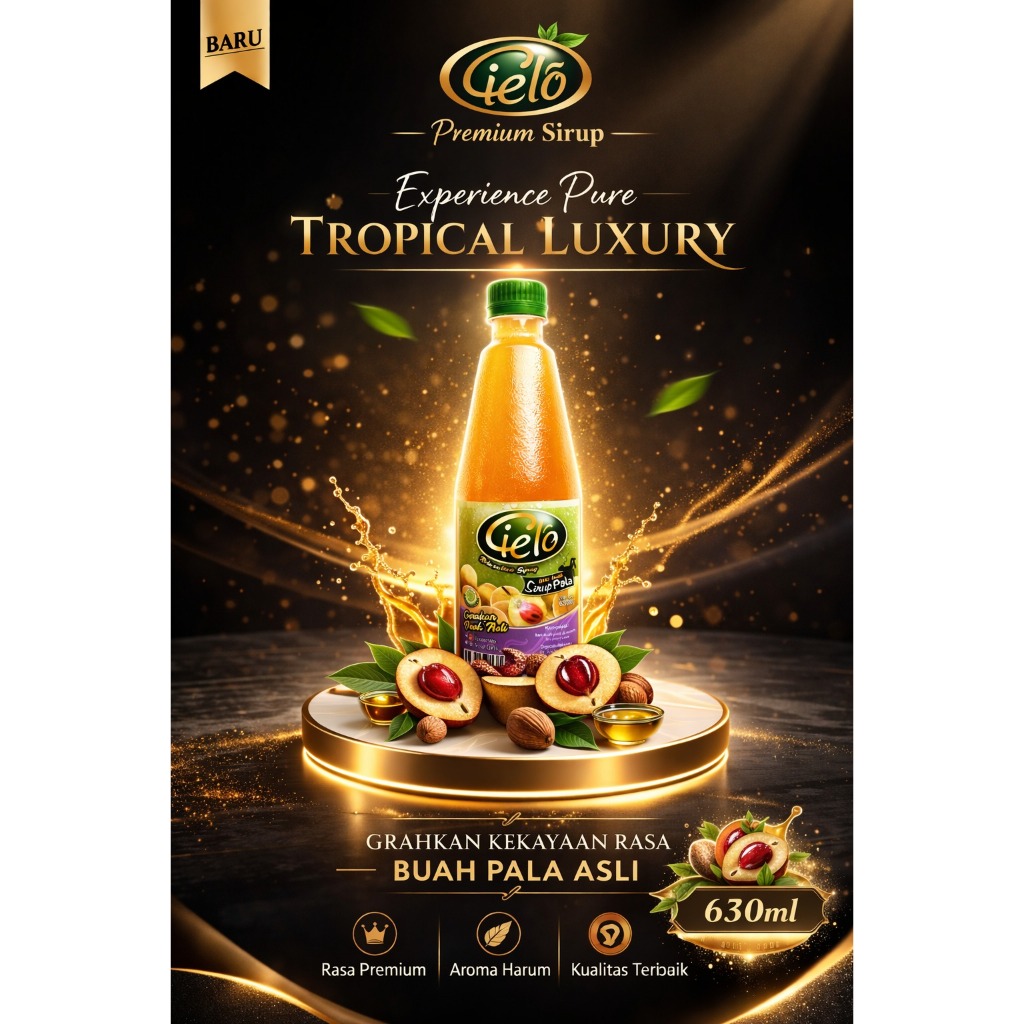 Sirup Pala Cielo Kemasan Plastik Isi 630ml -  Minuman Sehat dan Segar - Minuman buah asli