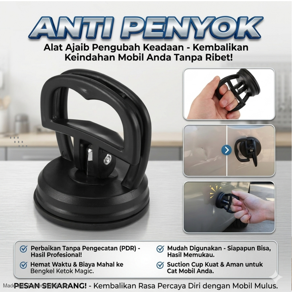 Alat Reparasi Penarik Penghilang Penyok Body Bodi Mobil Serbaguna/VACUUM KARET ANTI PENYOK SEDOT KUA