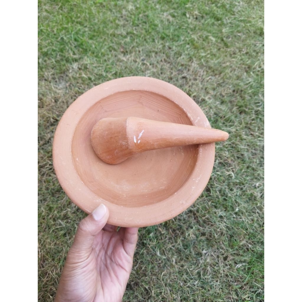 COBEK TANAH LIAT SAMBEL FREE ULEKAN UKURAN 15CM