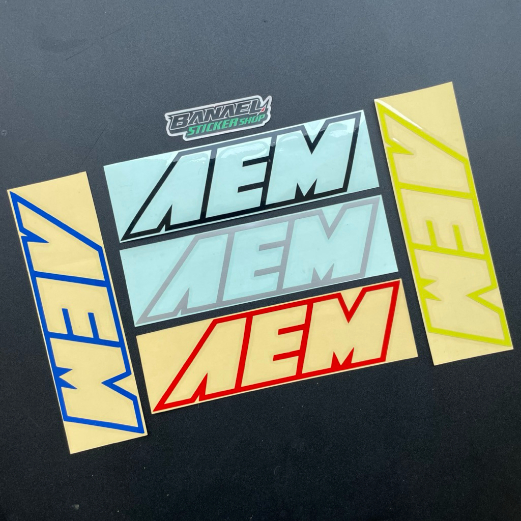 Sticker Stiker AEM Cutting