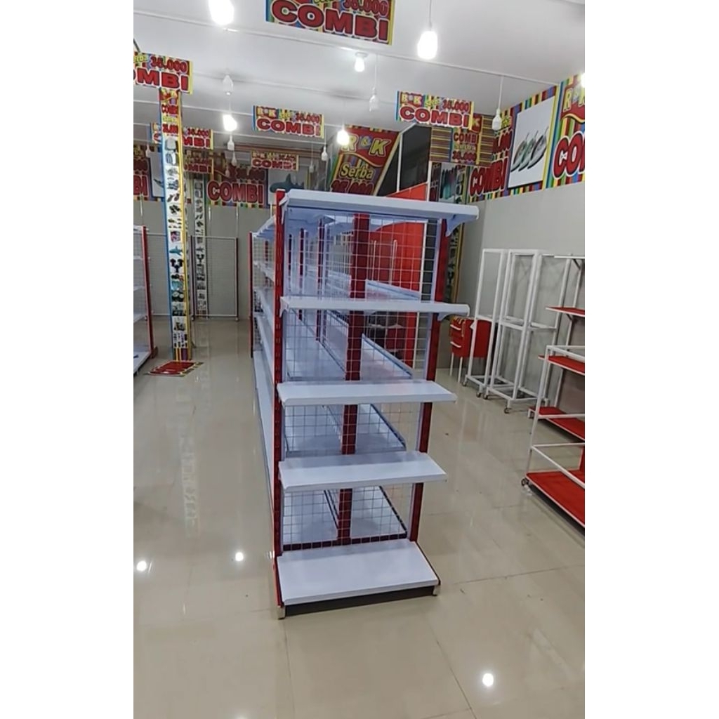 Rak gondola/Rak minimarket Rak penutup End Tinggi 150cm