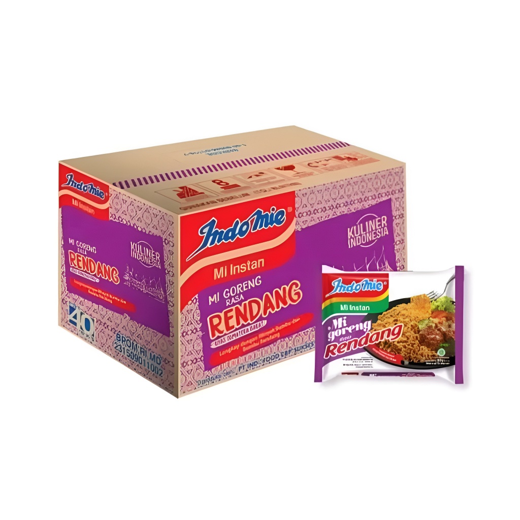 1DUS Indomie Mie Goreng Rendang 1 Dus isi 40 Bungkus Mi Instant Goreng