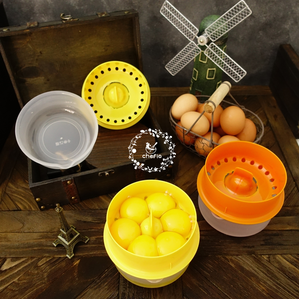 Chefio Egg Separator Plastik / Wadah Pemisah Telur / Saringan Telur