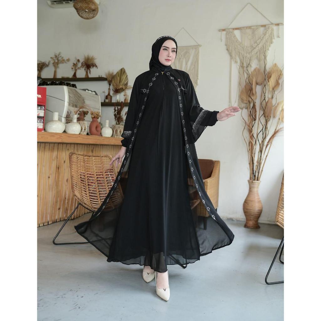 Aghnia Abaya Ceruty Babydoll Premium – Muslimah Elegant Dress